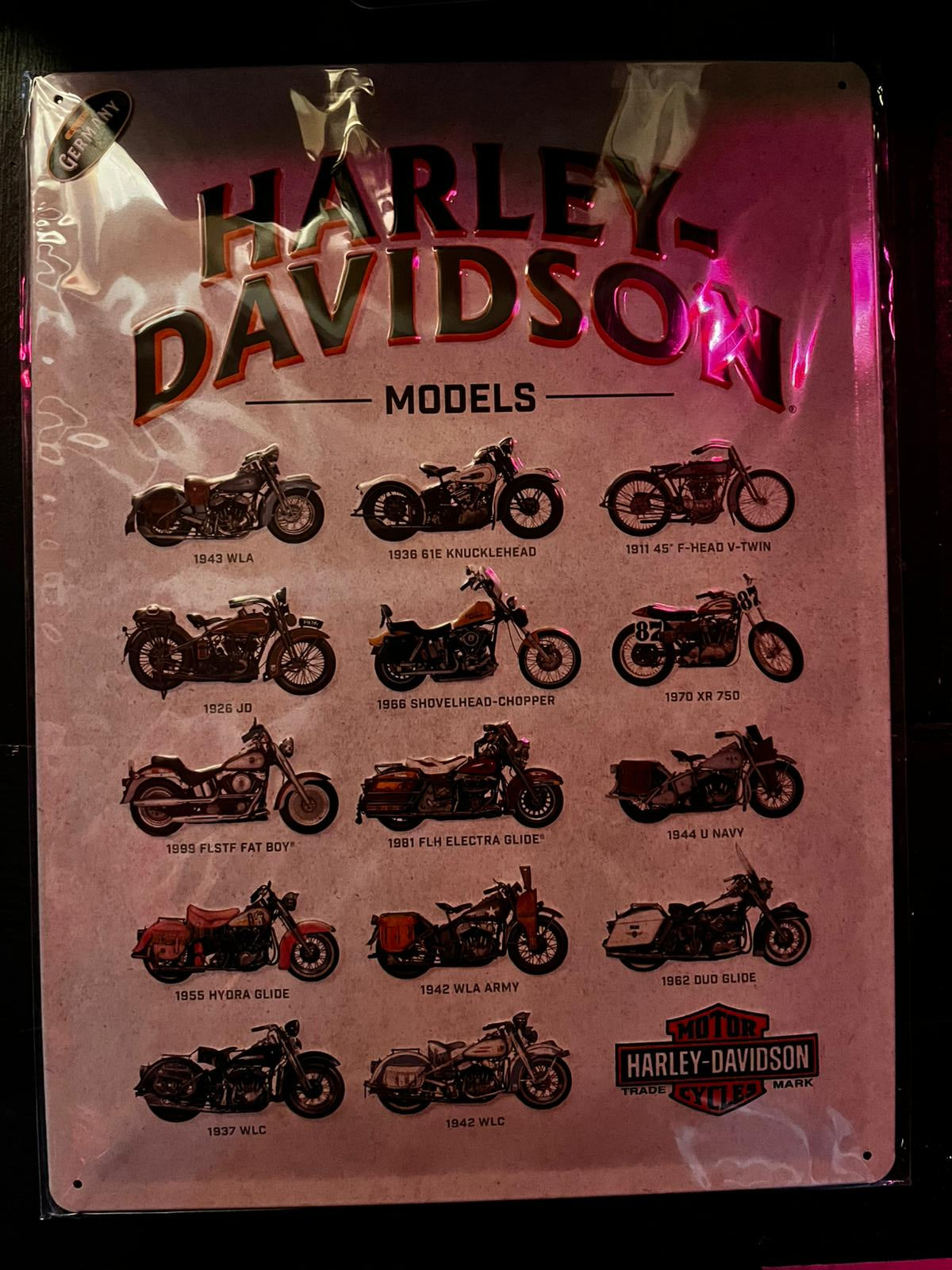 Diverse originele Harley Davidson Signs 30x40cm