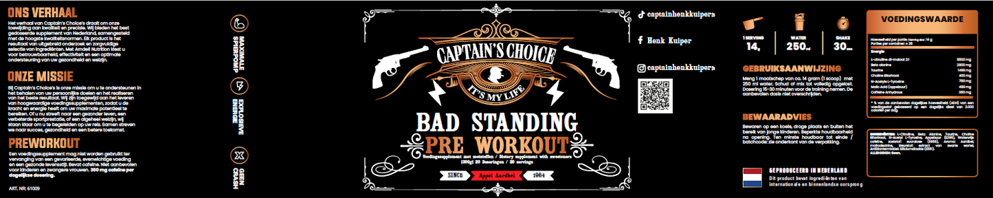 Pre workout appel aardbei 350gram