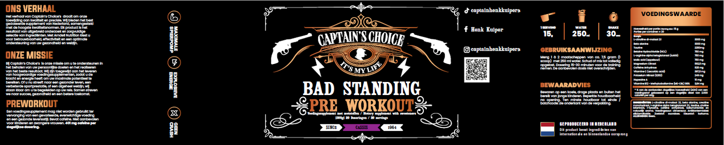 Pre workout cassis 300gram