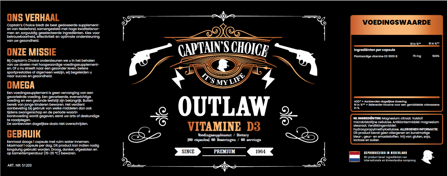 Vitamine D3 - 60 Capsules