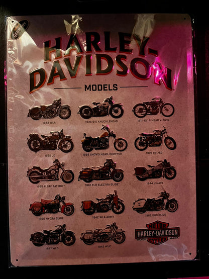 Diverse originele Harley Davidson Signs 30x40cm